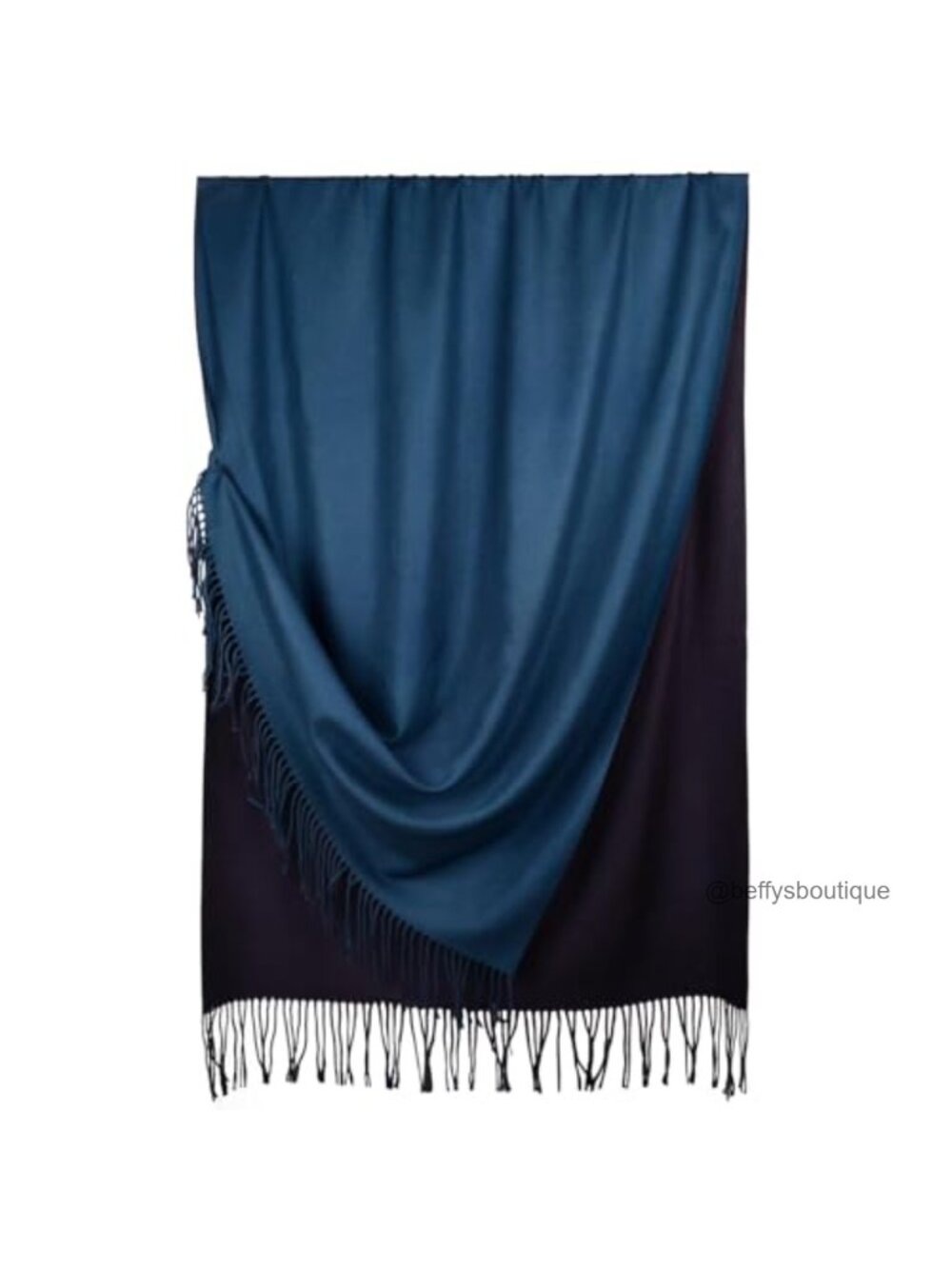 Two Tone Reversible Pashmina Shawl Wrap Oversized Scarf 70% Polyester 30% Cotton
